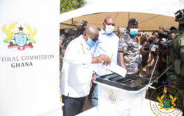 Voting Day: Akufo-Addo Exercises His Franchise At Kyebi