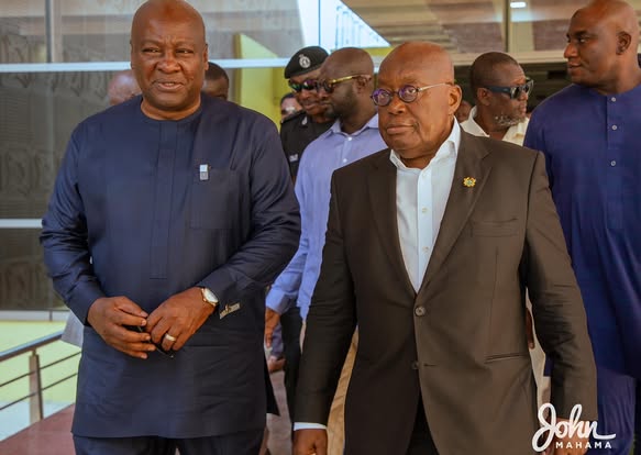 Jubilee House: Let's Remain United - President Akufo-Addo As He Welcomes Mahama