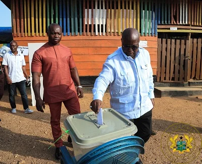 2024 Elections: Prez Akufo- Addo Casts Vote In Kyebi 