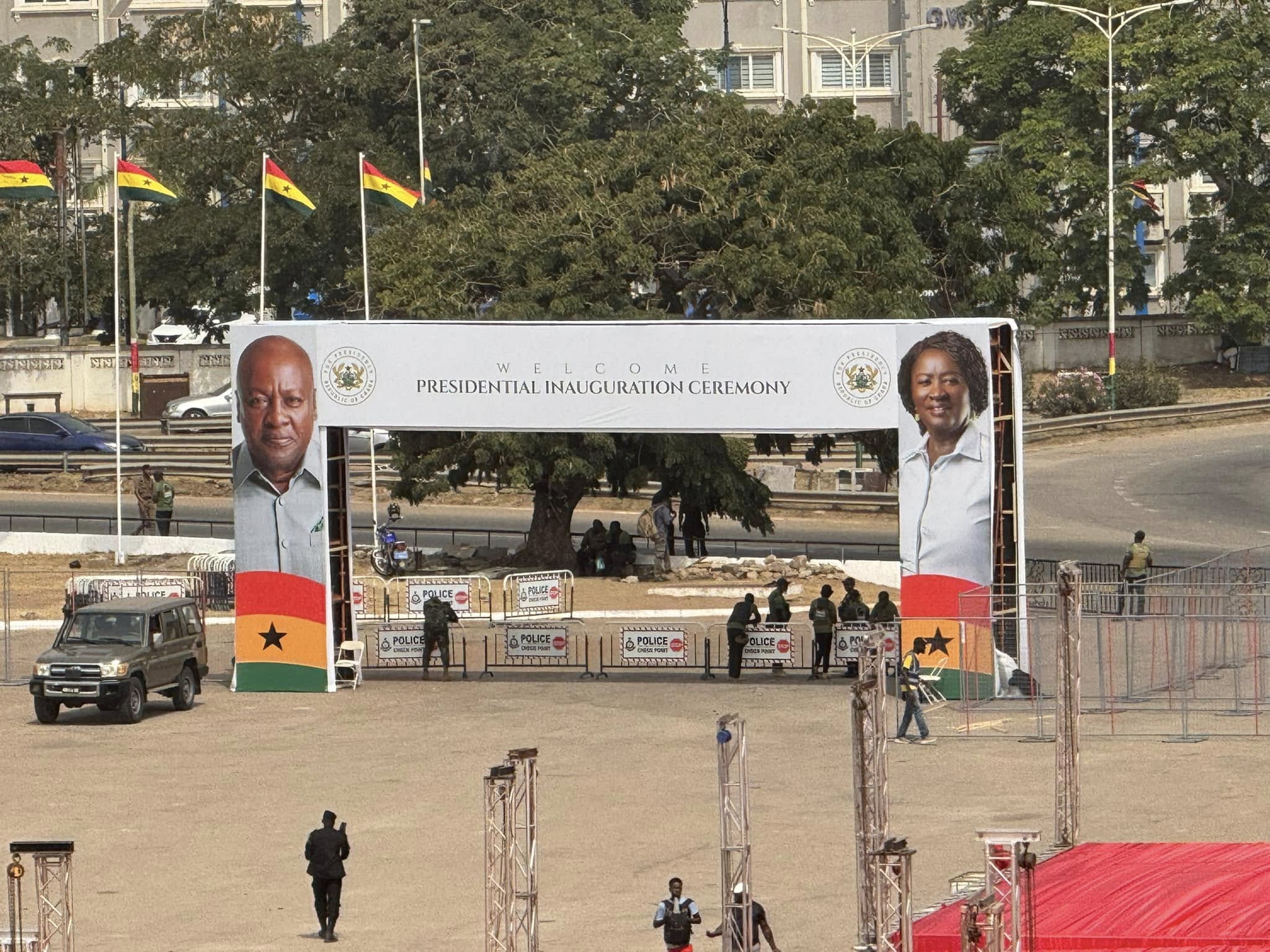 PICTURES: All Is Set For Mahama's Inauguration On Tuesday