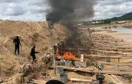 Illegal Mining: Police Disable Over 120 Chanfang Machines, Arrest 13 At Wassa Gyapa