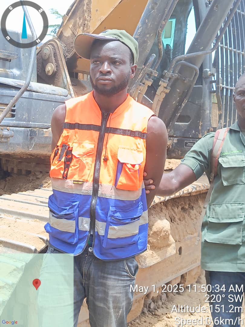 E/R: Akyem Oda Forestry Commission Arrests galamseyer In Pra-Anum Forest Reserve