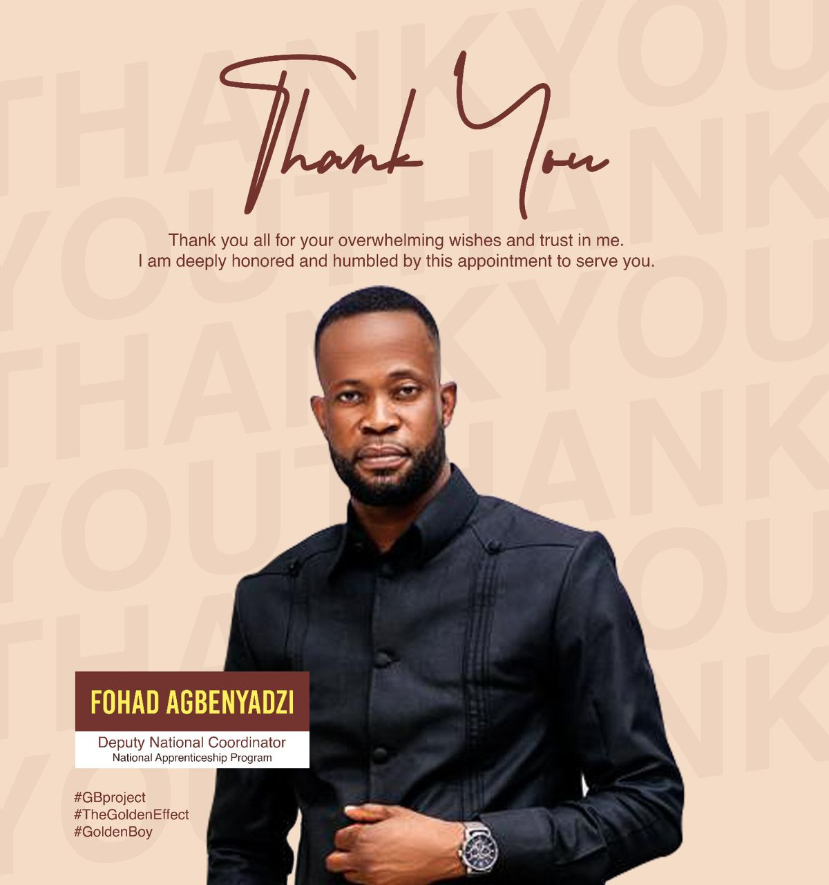 Fohad Agbenyadzi Expresses Gratitude After Appointment As NAP Deputy National Coordinator