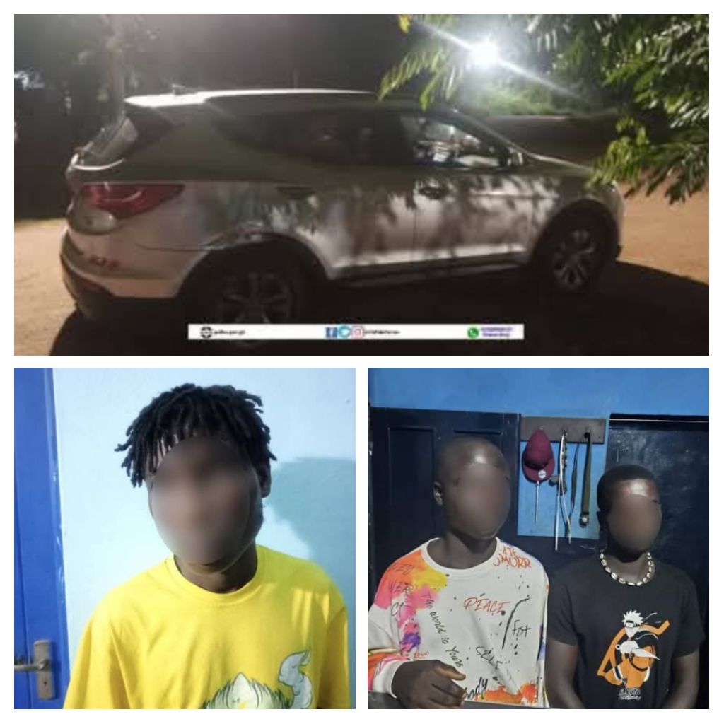 Accra: Three Suspects Arrested For Stealing Vehicle