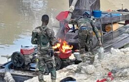 Anti-Galamsey Taskforce Strikes Hard: Burns Down Illegal Mining Camp, 12 Excavators Seized, In Offin Shelter Belt Reserve