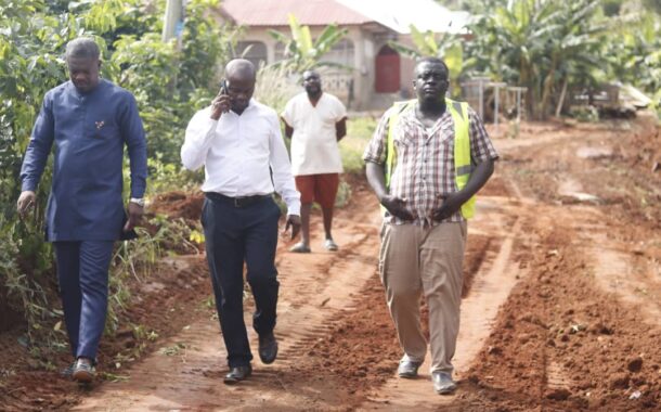 E/R: Gyamfikrom Assembly Member Hails New Juaben North MCE For Reshaping Of Poor CHPS Compound Road