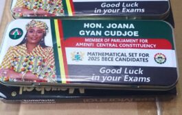BECE: Joana Gyan Cudjoe Donates Over 2, 511 Mathematical Sets To Candidates In Amenfi Central