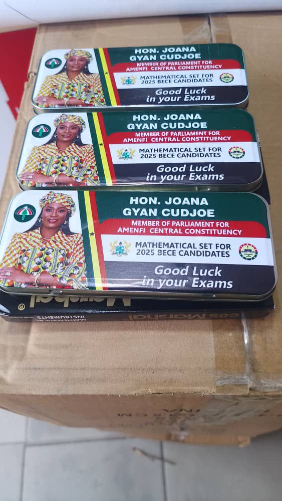 BECE: Joana Gyan Cudjoe Donates Over 2, 511 Mathematical Sets To Candidates In Amenfi Central