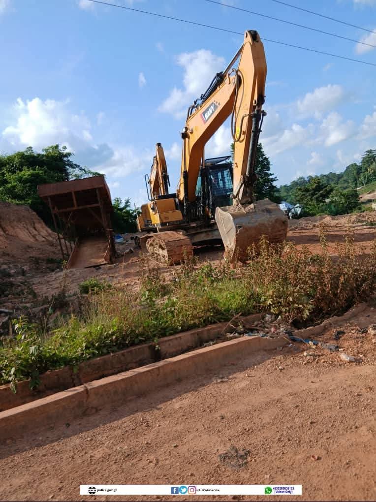 C/R: Three Illegal Miners Arrested At Diaso; Excavator And Weapon Retrieved