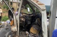 Fire Service Personnel Rescue 3 Persons Trapped In A Near Fatal Crash On Adukrom-Somanya Road