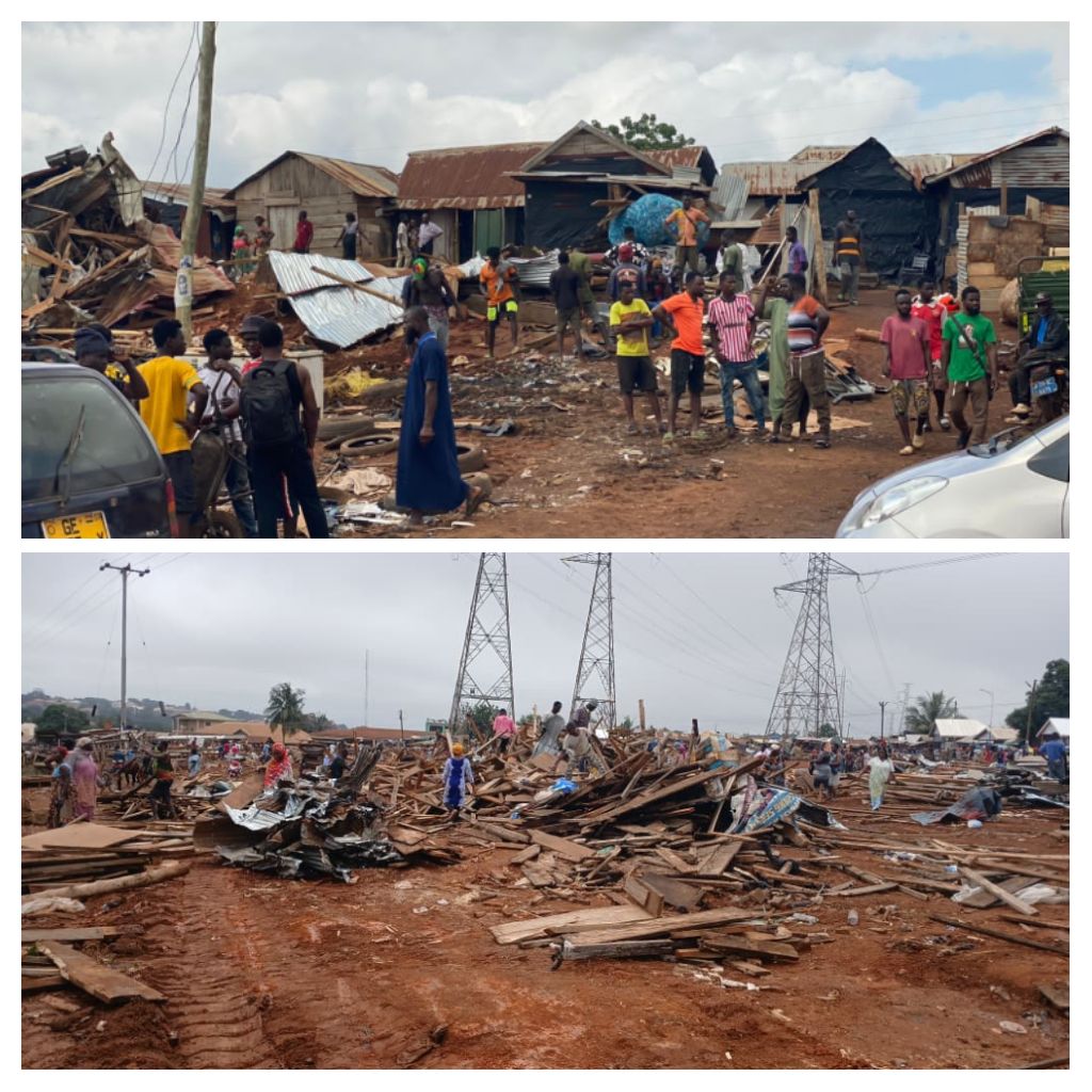 GRIDCo Demolishes Unauthorized Structures Along High-Tension Lines In Sunyani