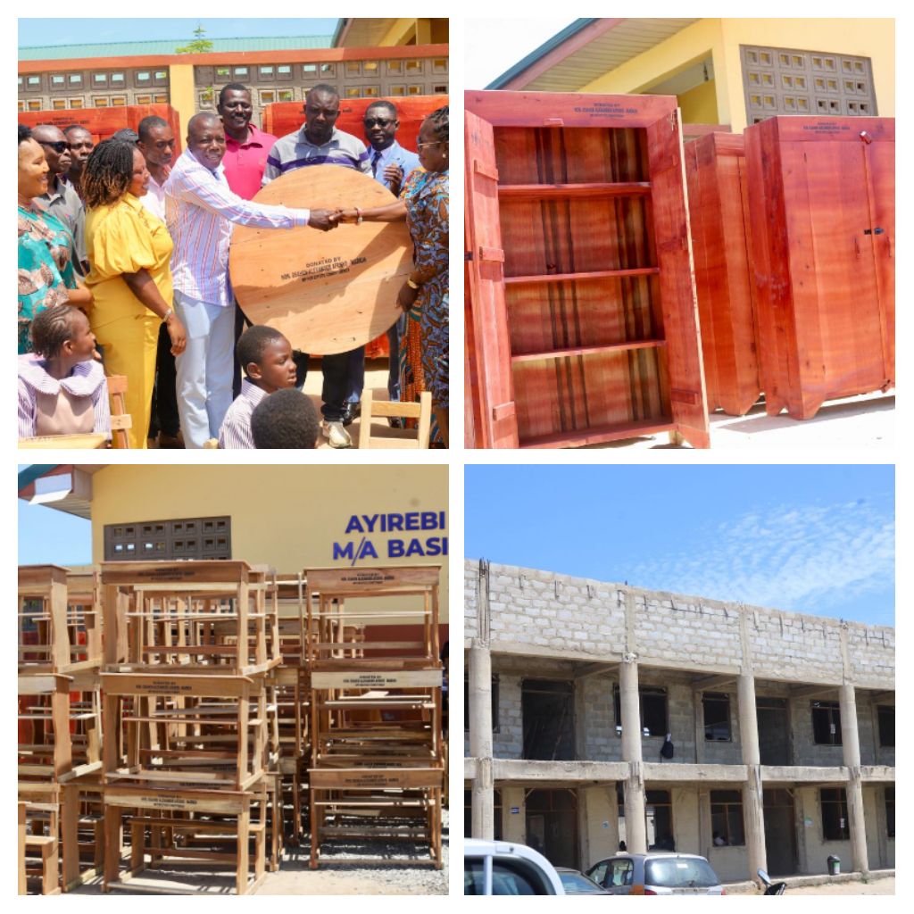 C/R: Effutu MP Donates Educational Materials To Ayirebi Yankson M/A Basic School
