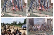 Galamsey Fight: Ten Chinese Illegal Miners Arrested In Mankranso Abesua Operation, Cache Of Weapons Seized
