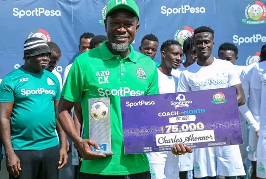 CK Akonor Wins Coach Of The Month Award In Kenya