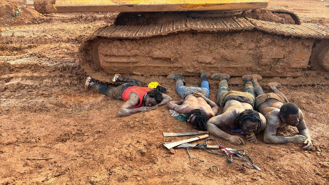E/R: Thugs Allegedly Hired By Miner To Attack NAIMOS Soldiers Beaten, Arrested At Akyem Osino