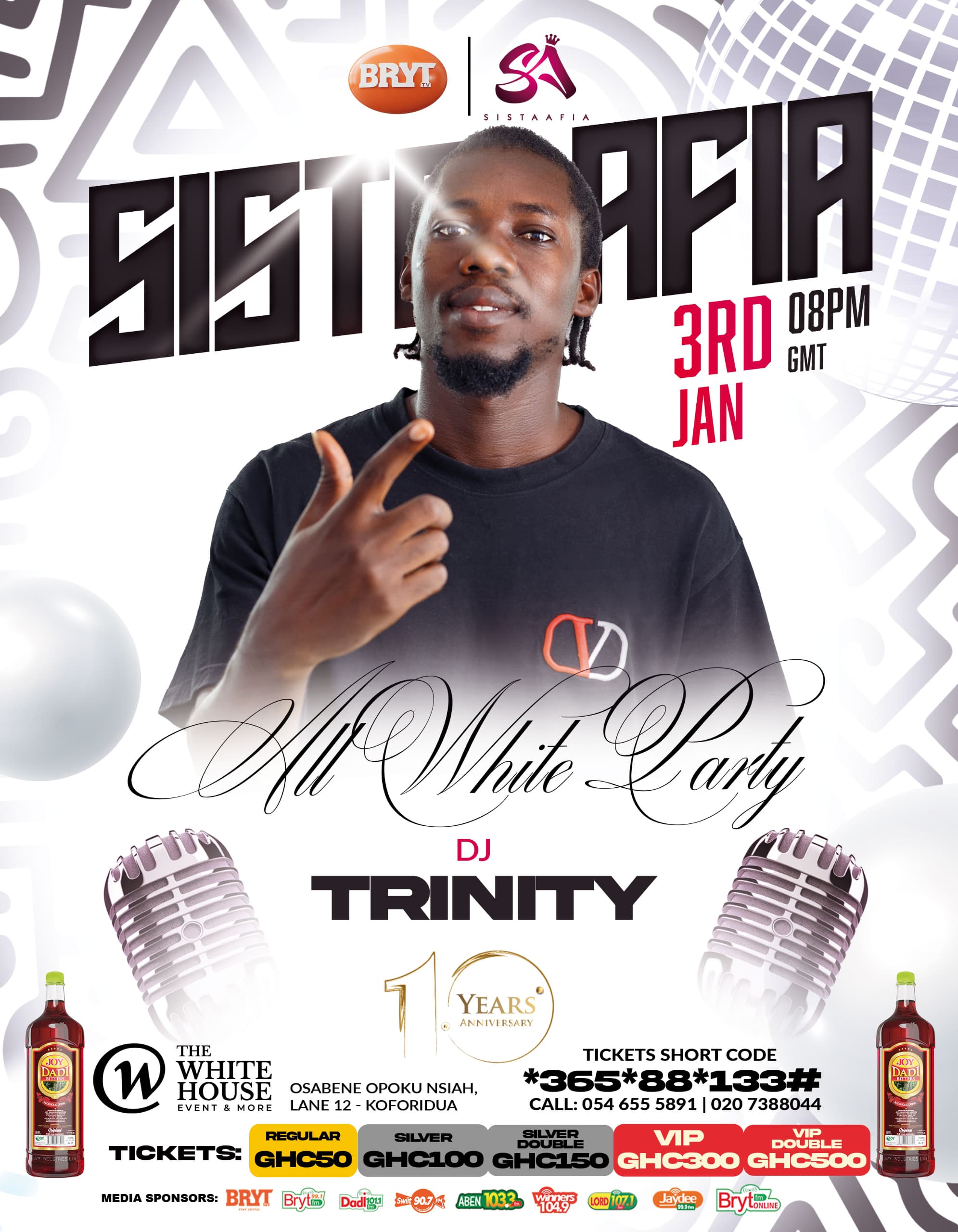 The White House: DJ Trinity Named Official Disk Jockey For Sista Afia-Bryt TV All-White Party