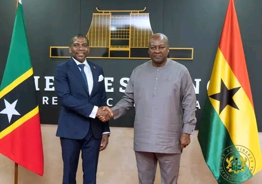 President Mahama Welcomes Prime Minister Of St. Kitts And Nevis