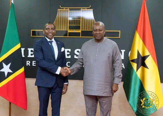 President Mahama Welcomes Prime Minister Of St. Kitts And Nevis