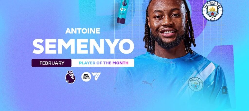 Ghana star Antoine Semenyo Bags Premier League Player Of The Month Award