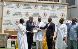 Interior Minister Receives ICT Equipment To Boost NADMO’s Operations