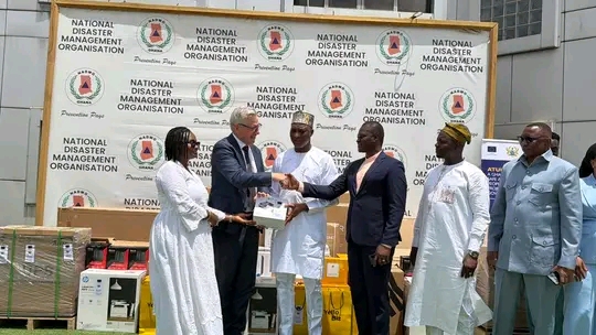 Interior Minister Receives ICT Equipment To Boost NADMO’s Operations