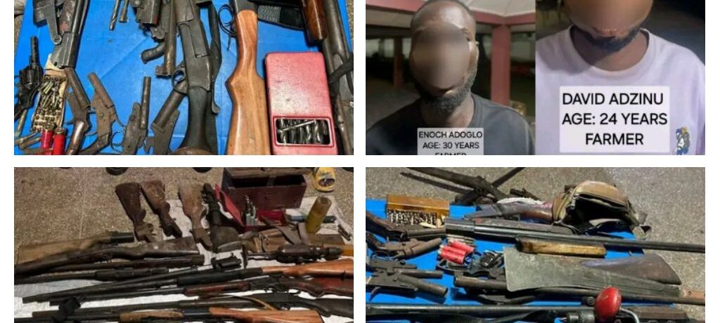 Police Arrest Three Robbery Suspects In Akatsi, Weapons Retrieved
