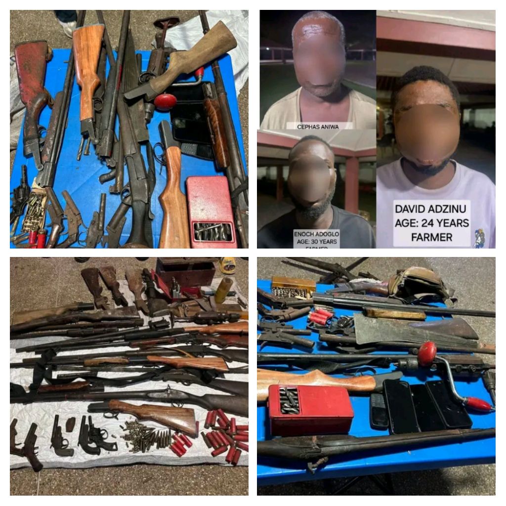 Police Arrest Three Robbery Suspects In Akatsi, Weapons Retrieved