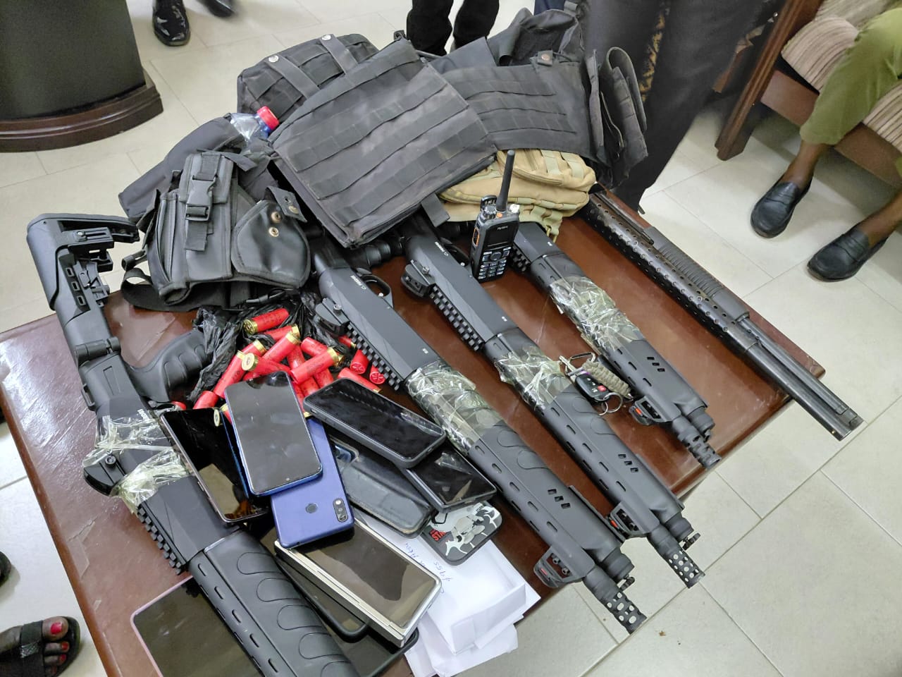 E/R: Police, Military Arrest 11 At Adombrobe; Pump-Action Rifles, Ammunition Retrieved In Chieftaincy Dispute