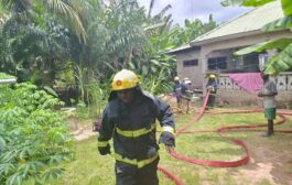 Koforidua: Electrical Fire Outbreak Burns ECG Worker’s Private House As Wife Collapses