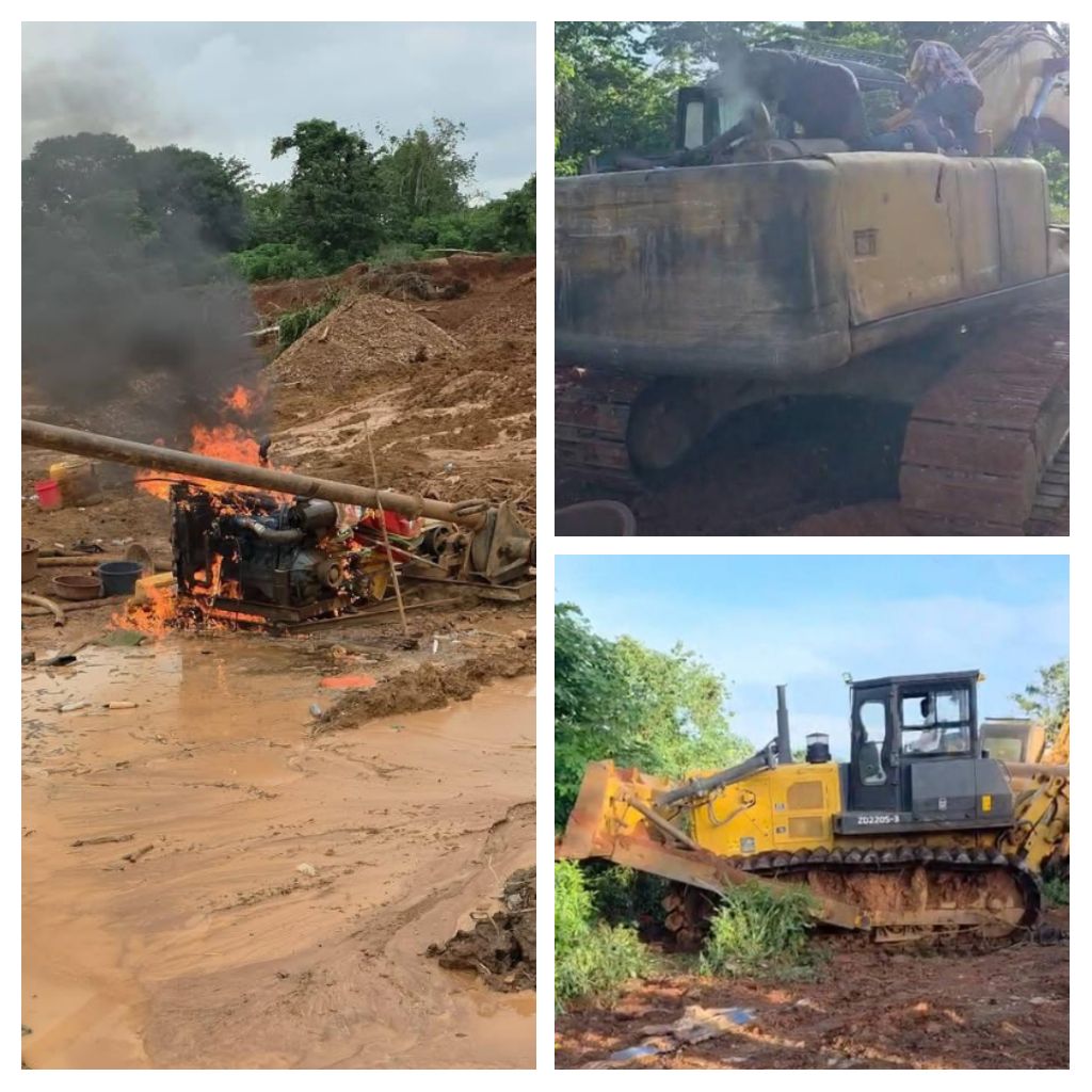 'Galamsey' Fight: REGSEC Cracks Down On Activities, Seizes Five Excavators Adagyamemu