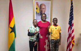 Ghana’s Young Spelling Champion Eugene Osei Mensah Pays Courtesy Call On Embassy Of Ghana In Washington DC, USA