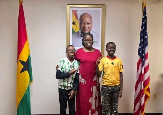 Ghana’s Young Spelling Champion Eugene Osei Mensah Pays Courtesy Call On Embassy Of Ghana In Washington DC, USA
