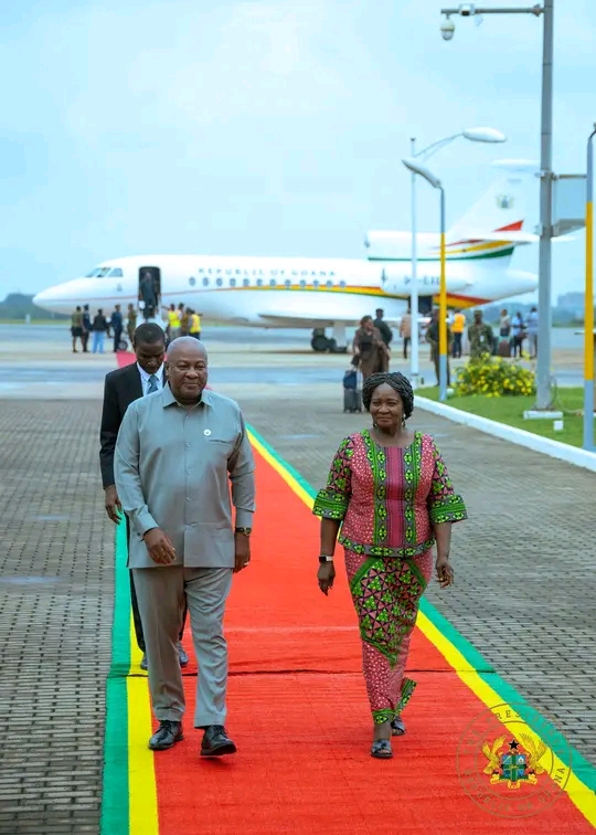 Mahama Returns To Ghana After Official Visit To The UK And Belarus