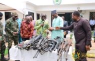 NAIMOS: Seized Firearms From Illegal Miners Handed Over To The Interior Ministry
