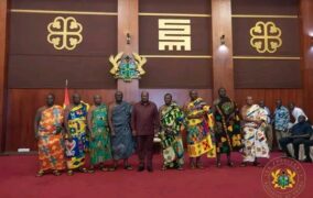 Jubilee House: Bono Regional House Of Chiefs, Mahama Discusses Development And Peace