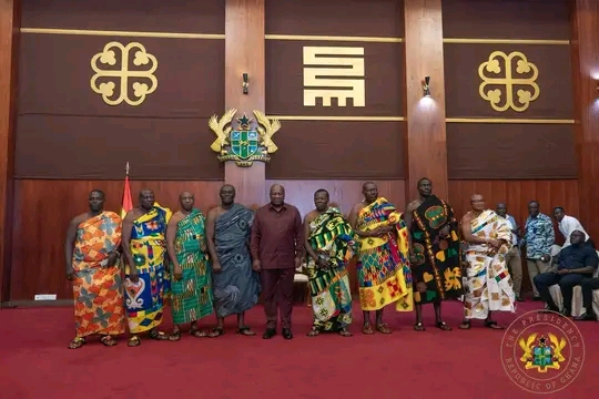 Jubilee House: Bono Regional House Of Chiefs, Mahama Discusses Development And Peace