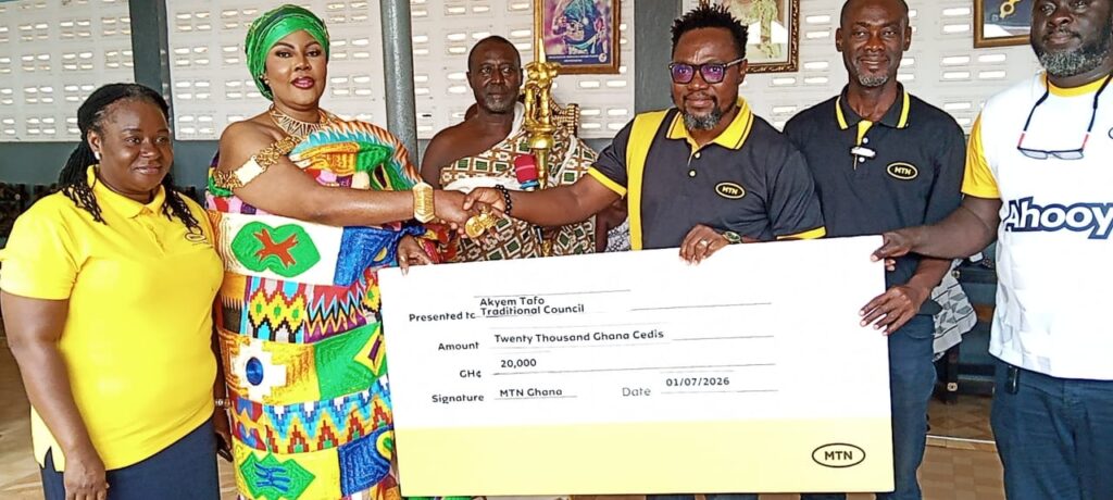 MTN Ghana Supports Akyem Abuakwa Ohum Festival With GH¢50,000 Donation
