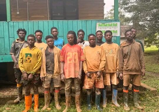 Galamsey: Forestry Commission Arrests 12 illegal Miners In Atewa Forest