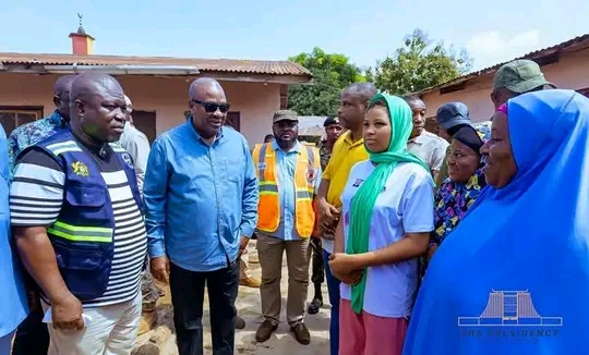 President Mahama Visits Hohoe Flood Victims; Pledges Support