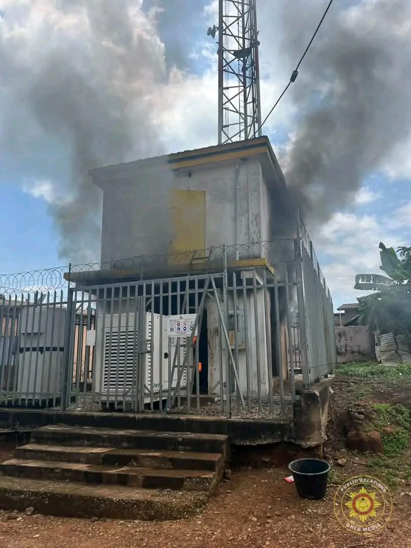 GNFS Extinguishes Electrical Fire At MTN Mast In Begoro